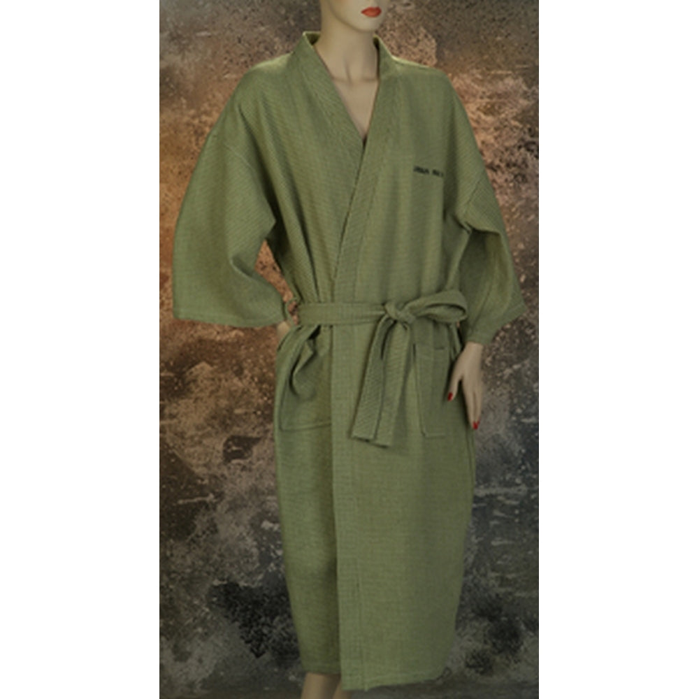 Sea Foam Green Robe Waffle Weave