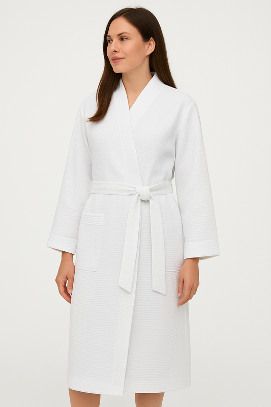 White Waffle Robe